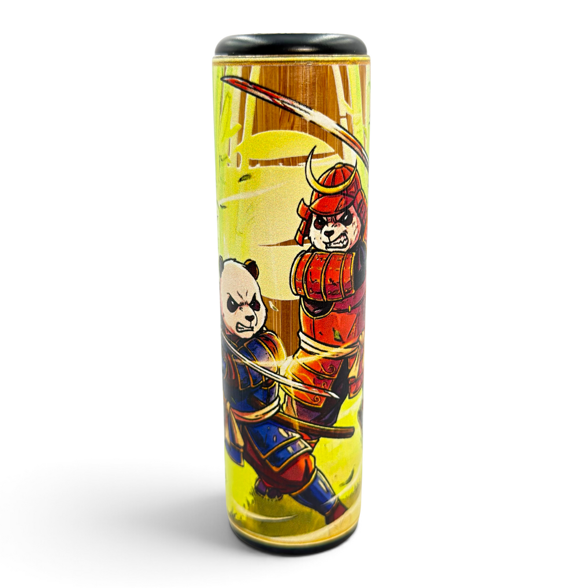 Two shift knobs of different sizes next to each other. Anime Themed.