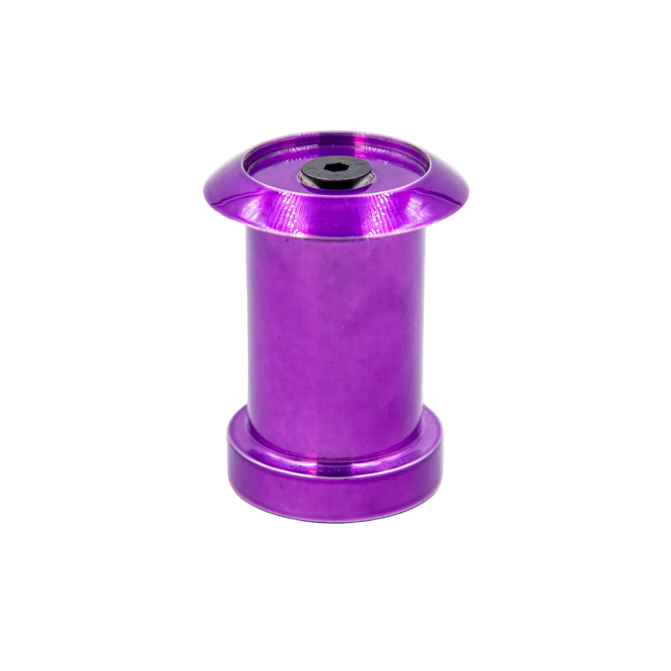 Purple metal Knob on a white background