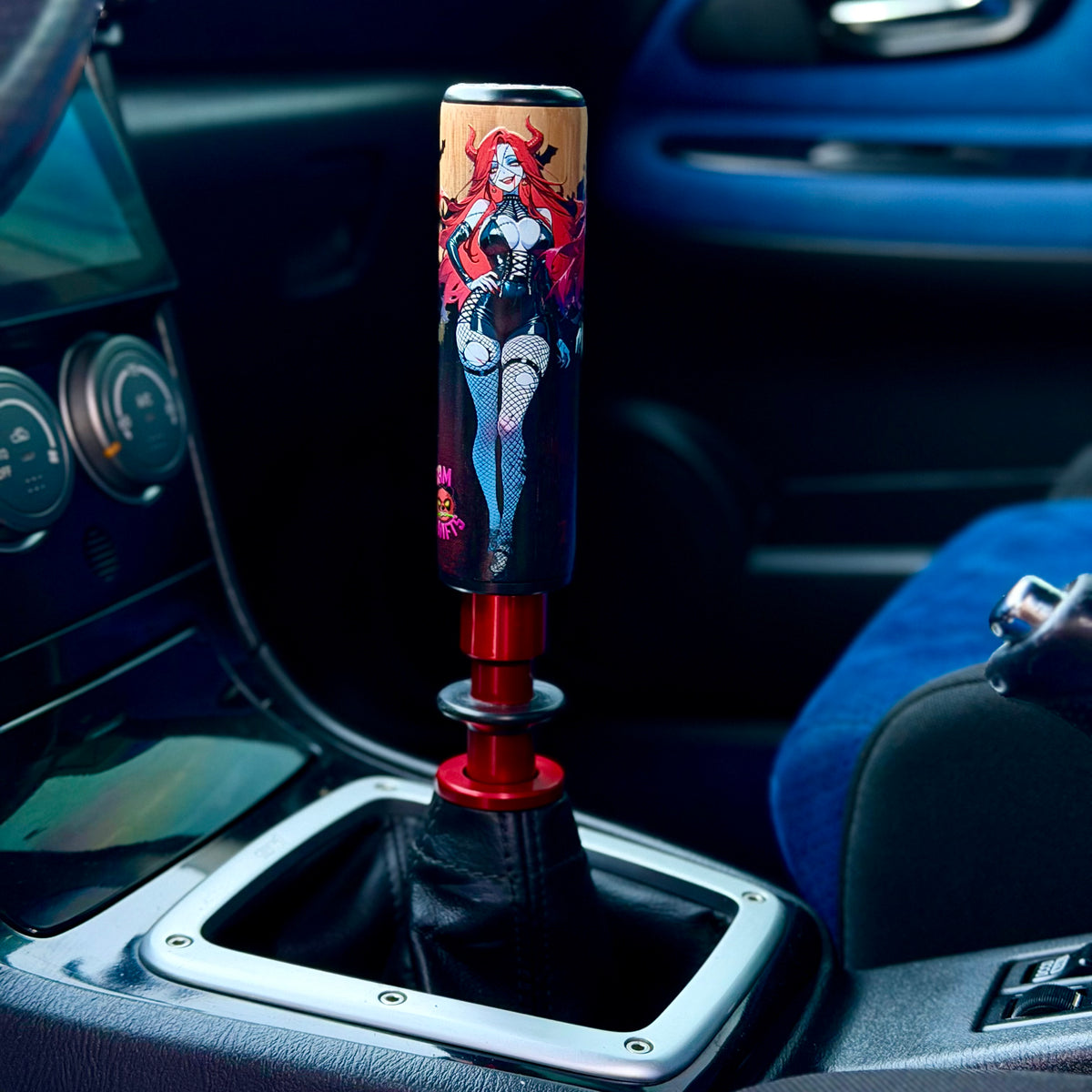 HellBound TallBoy Halloween bamboo shift knob detail - BAM SHIFTS