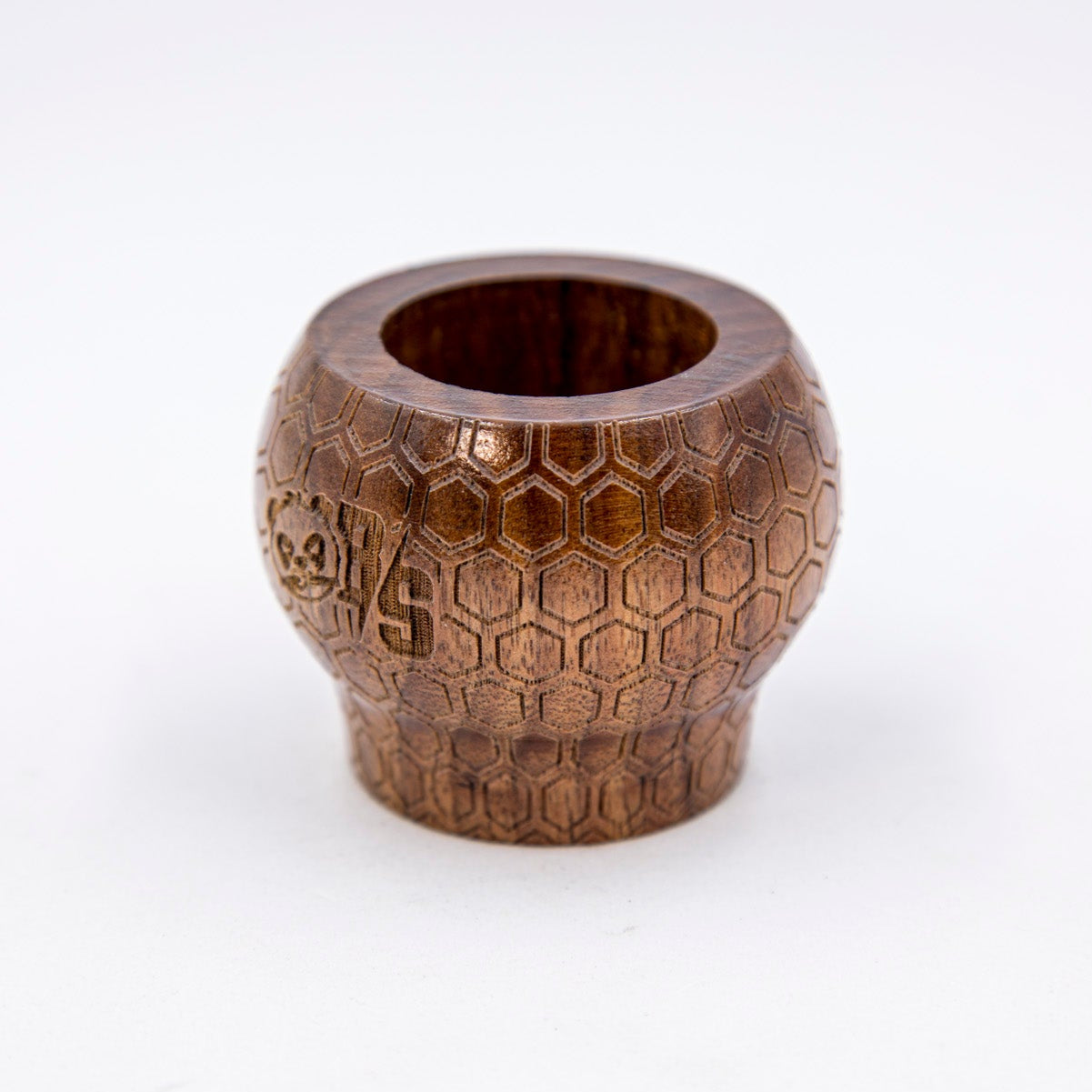 Brown textured vase on a white background