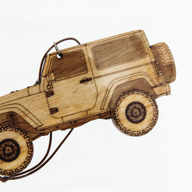 Jeep Wrangler wooden air freshener - BAM SHIFTS
