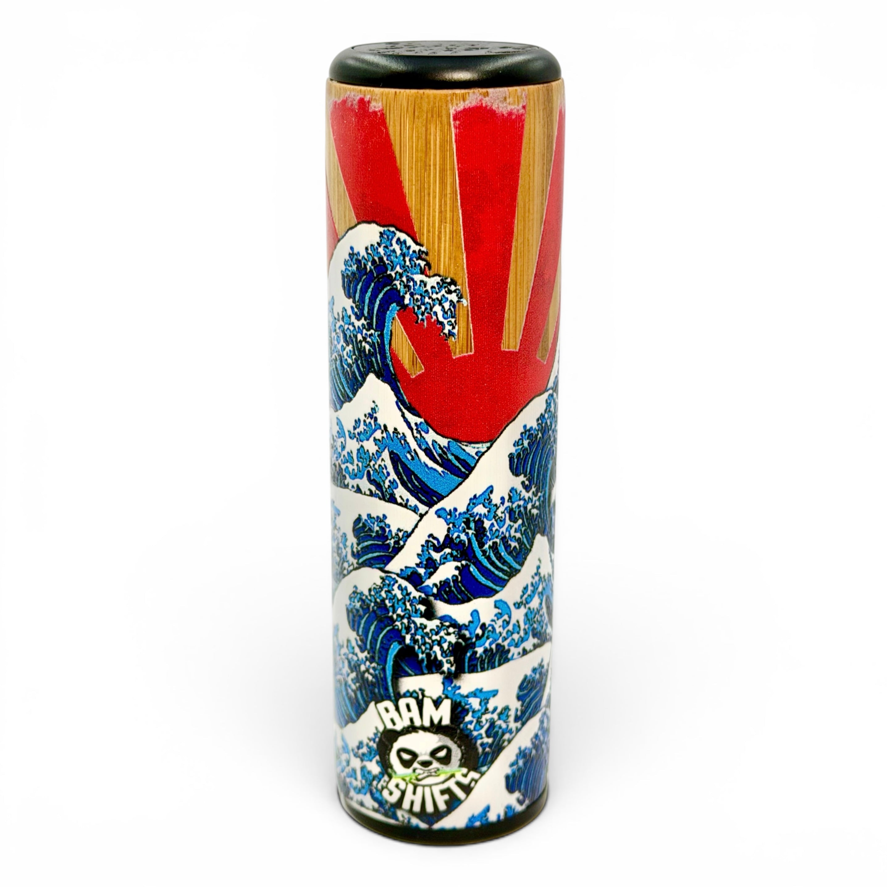 Two shift knobs of different sizes next to each other. Anime Themed. 