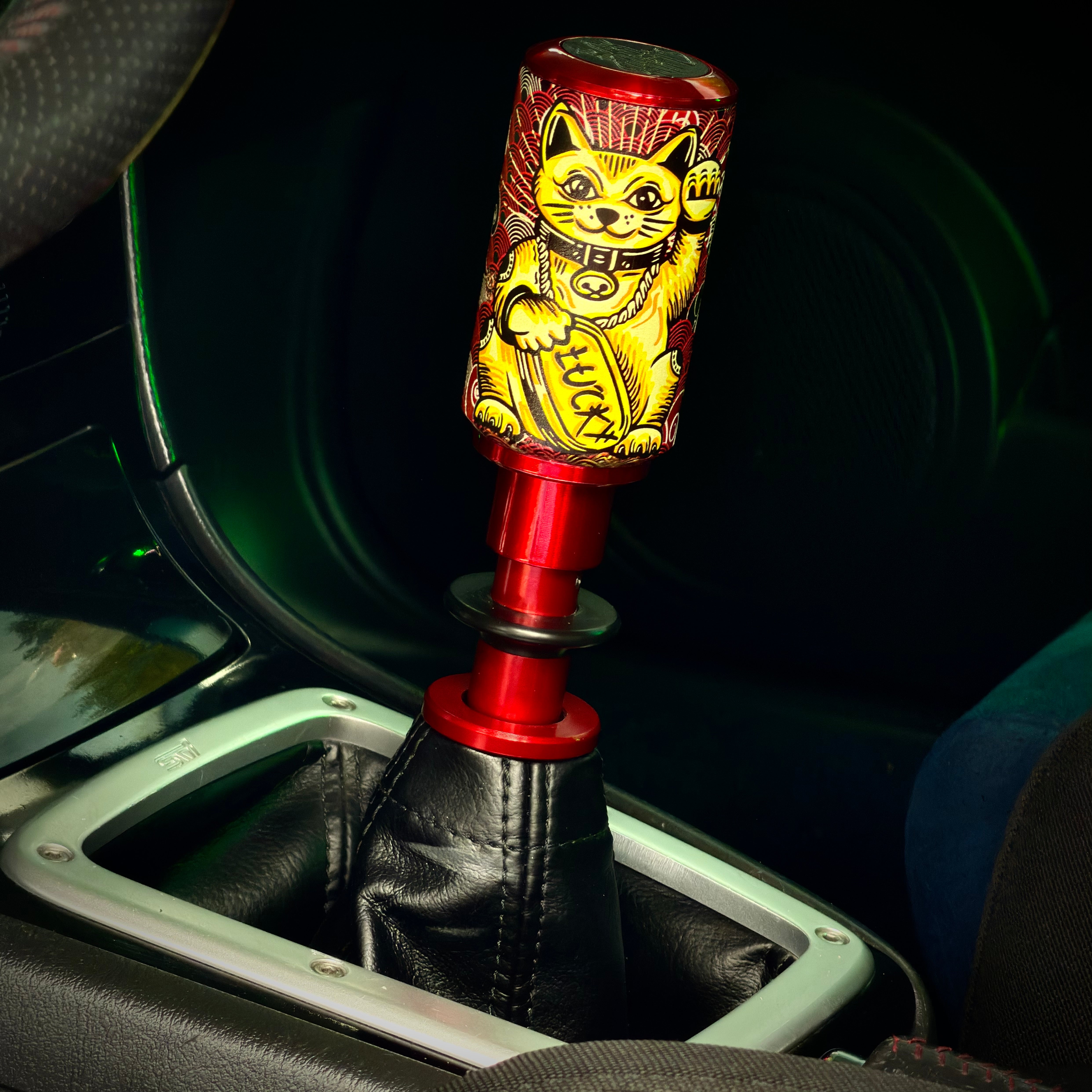 Lucky Cat Nano | Bamboo and Aluminum Shift Knob | BAM SHIFTS