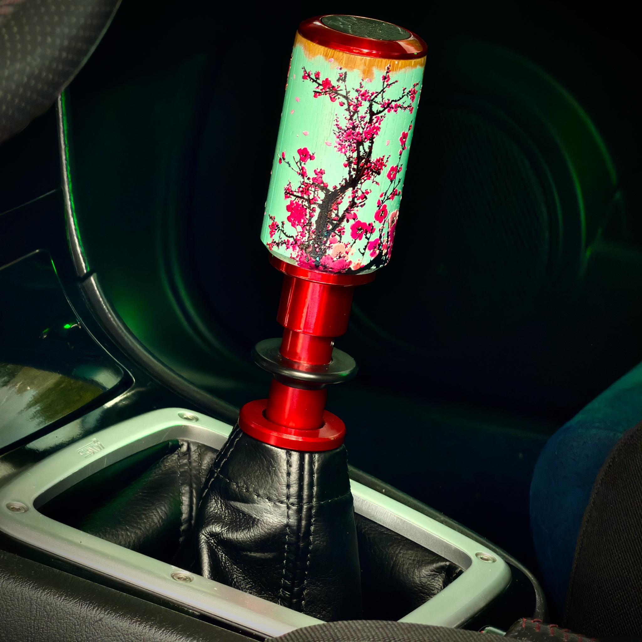 BomBom Cherry Blossoms Green Tea Nano | Bamboo Shift Knob | BAM SHIFTS