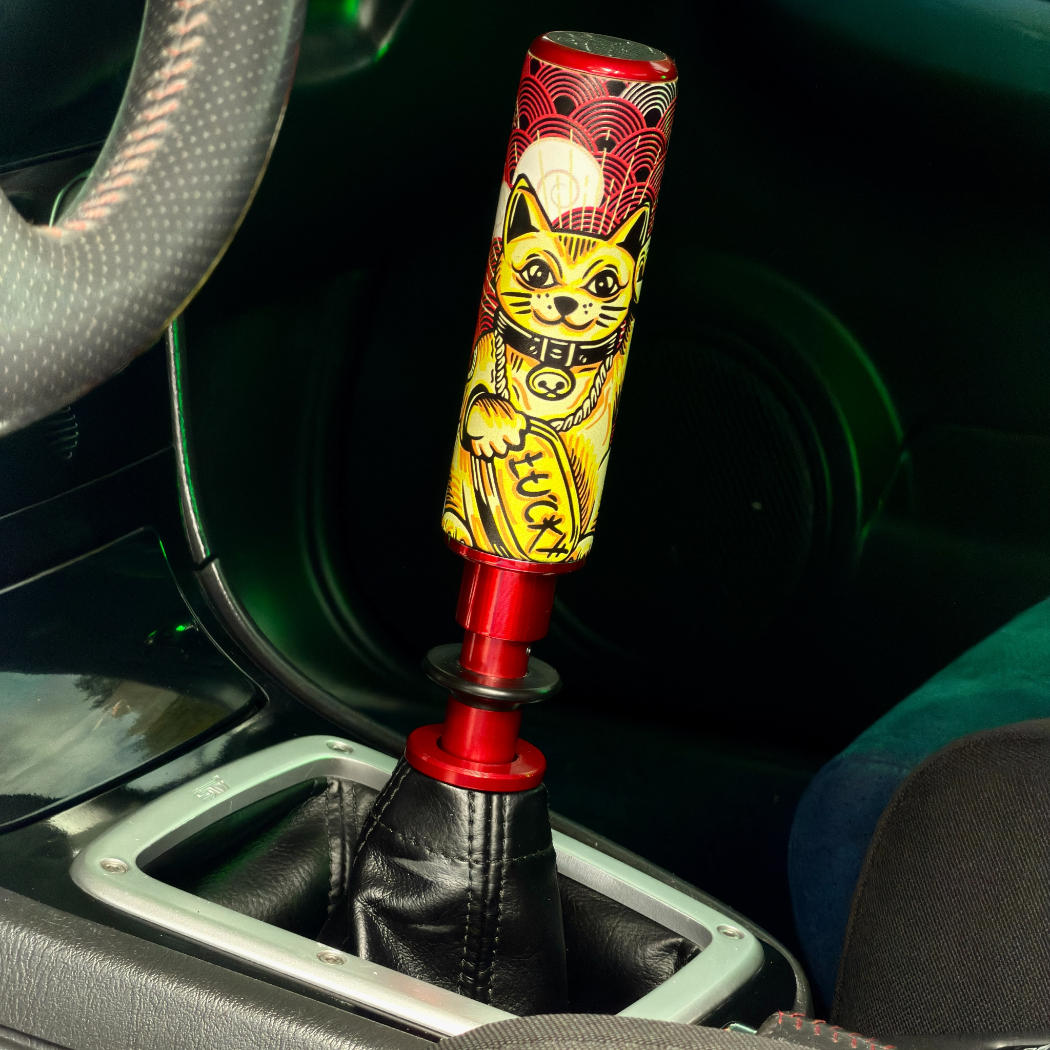 Lucky Cat TallBoy | Bamboo and Aluminum Shift Knob | BAM SHIFTS