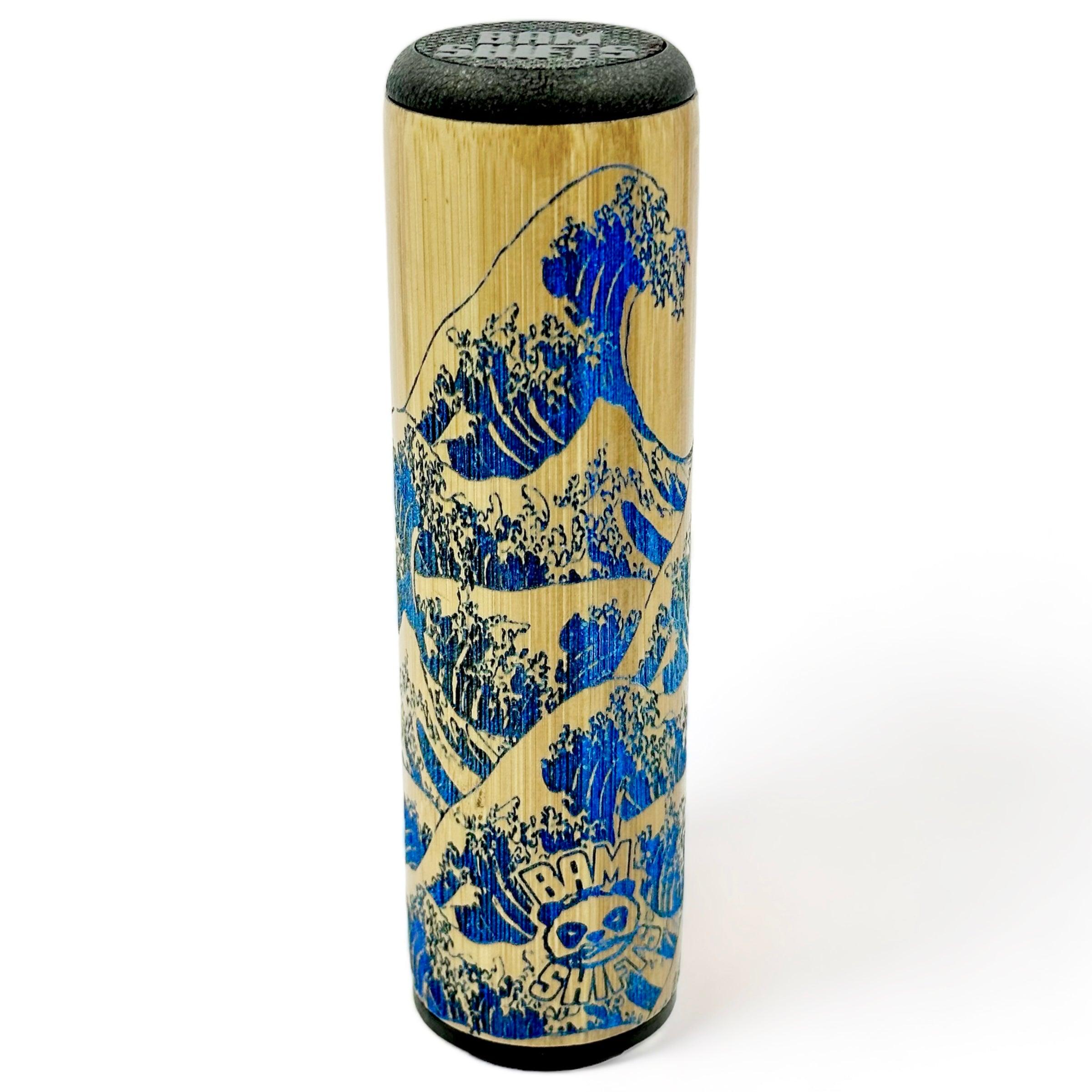Great Waves | Engraved Bamboo Custom Shift Knob | BAM SHIFTS
