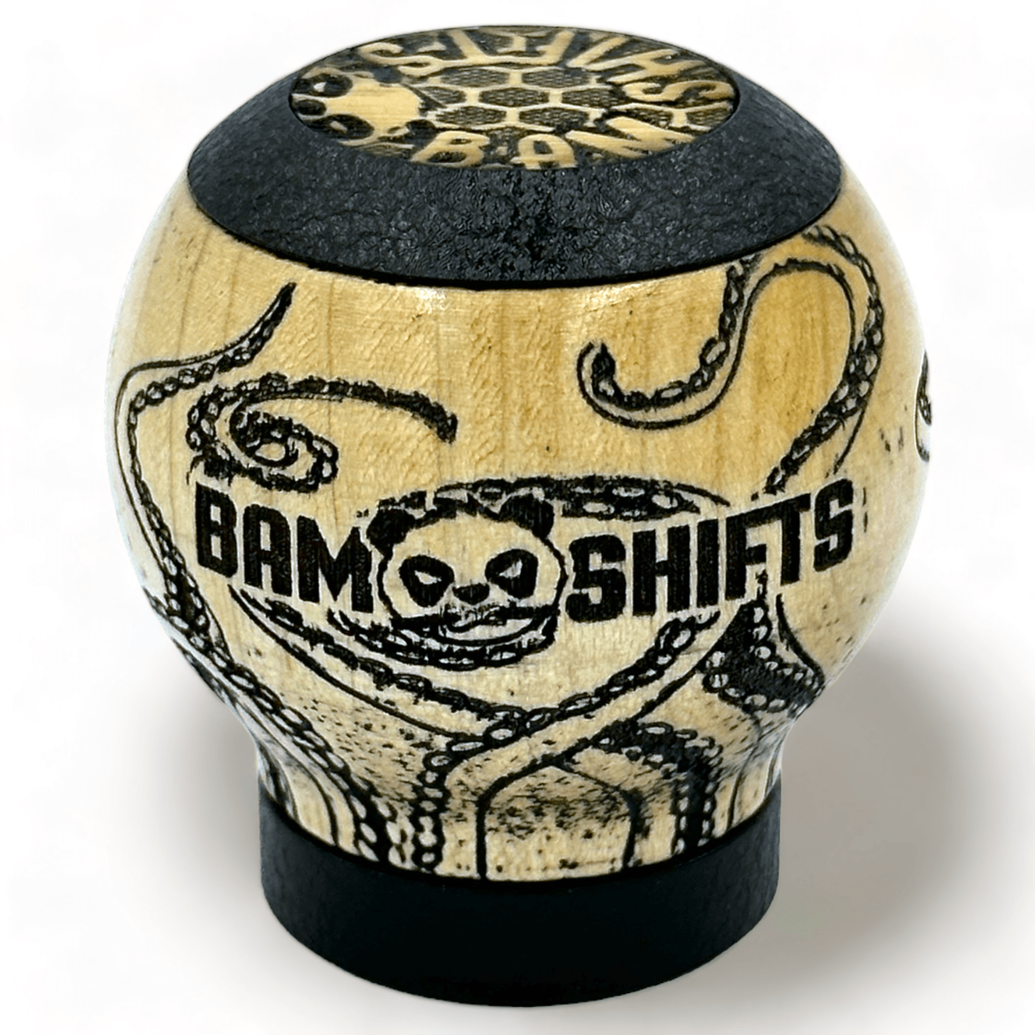 The Kraken | Engraved Bamboo Ball Shift Knob | BAM SHIFTS