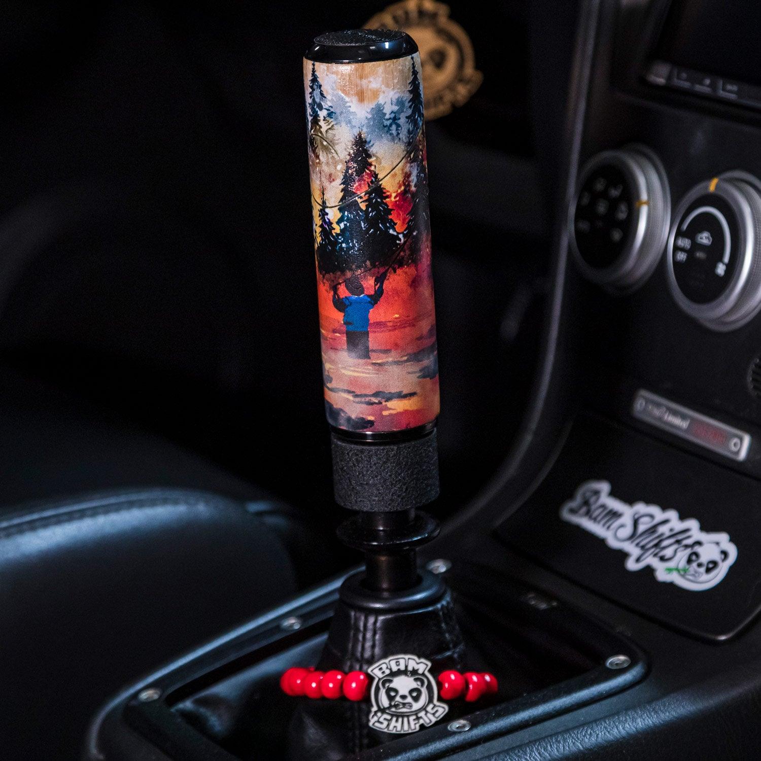 A River Runs Hybrid | Bamboo and Aluminum Shift Knob | BAMSHIFTS